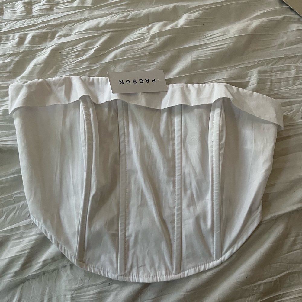 White corset top
